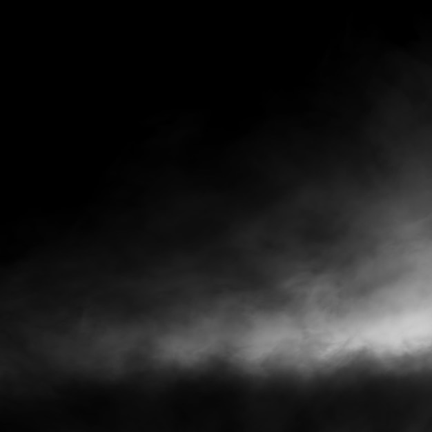 Nebbia bianca e effetto nebbia sullo sfondo della stanza della vetrina dello studio del palcoscenico nero