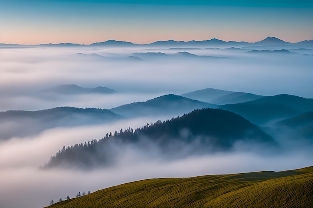 Nebbia sulla montagna