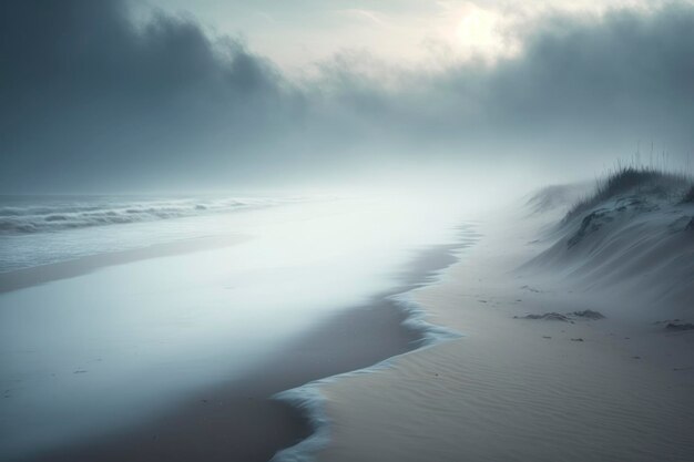 Nebbia sulla spiaggia