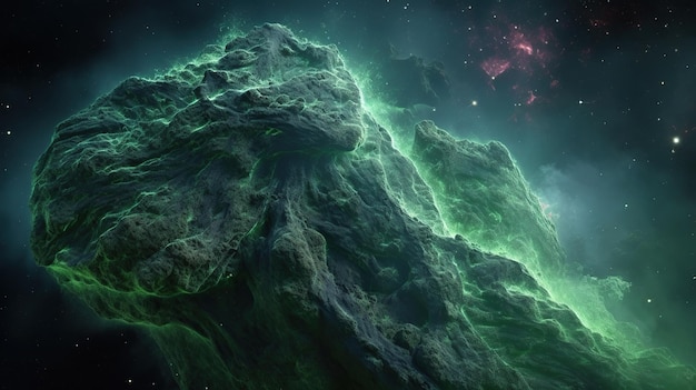 Nebulosa di crittografia che osserva le stelle Immagine generata da Ai