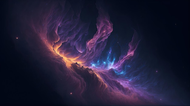 Nebulosa e galassie nello spazio Sfondo astratto cosmo