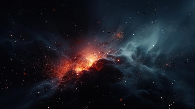 Nebulosa e galassie nello spazio Spazio astratto sfondo