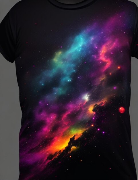 Nebulosa Galaxy TShirt Art TShirt Design Shirt Print Splash art stile poster ritratto