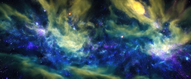 Nebulosa multicolore tra le stelle nello spazio profondo