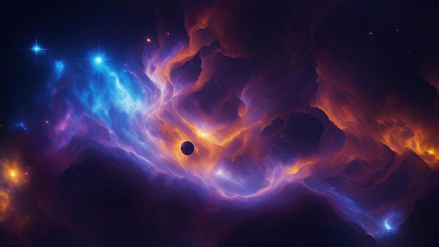Nebulosa pianeti stelle e pianeti carta da parati colorata Sfondo dello spazio della galassia dell'universo