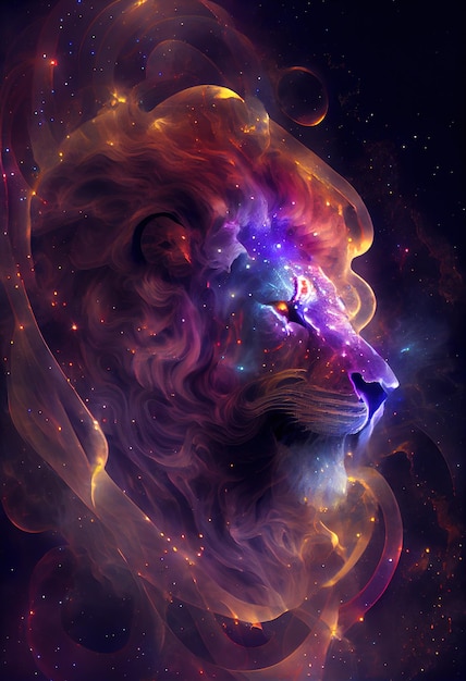 Nebulosa testa di leone stampa ai rendering