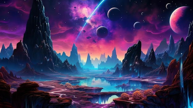 Nebulose Neon Oasis