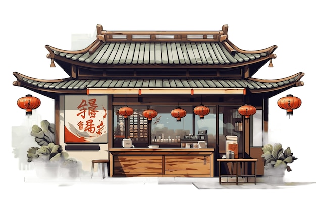 Negozio di caffè e tè in stile cinese