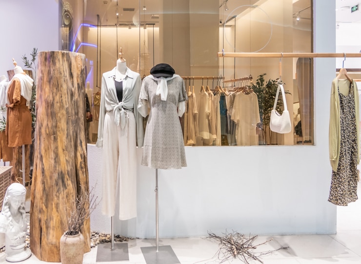 Foto negozio di moda femminile nel centro commerciale