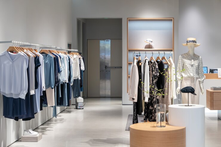 Foto negozio di moda femminile nel centro commerciale