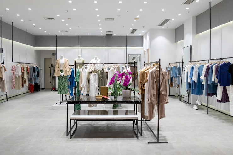 Foto negozio di moda femminile nel centro commerciale