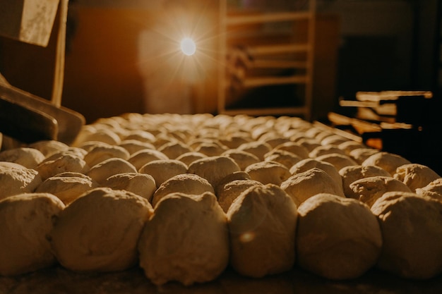 Nel forno per il pane, fabbrica di cibo