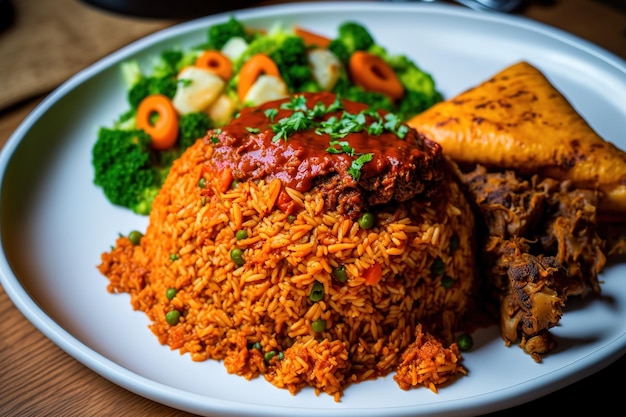 Nell'Africa occidentale il riso jollof è un piatto di riso molto apprezzato. È iniziato in Senegal e si è esteso a molte nazioni dell'Africa occidentale