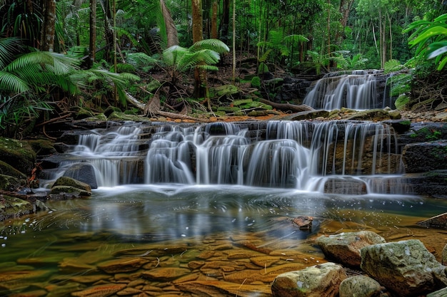 Nelle Crystal Cascades vicino a Cairns, nel Queensland, in Australia