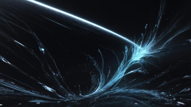 Neon blu astratto Splash ciano Dinamica dei fluidi