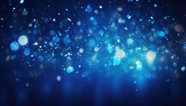 Neon Blue Abstract Light Sparkles Bokeh sullo sfondo