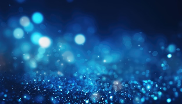 Neon Blue Abstract Sparkles Bokeh sullo sfondo