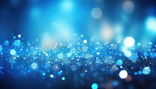 Neon Blue Abstract Sparkles Bokeh sullo sfondo