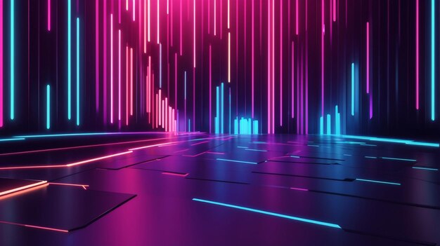 Neon Dreamscape Abstract Wallpaper con estetica moderna