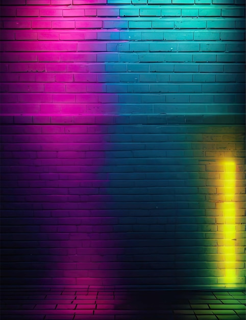 neon Muro di mattoni come sfondo