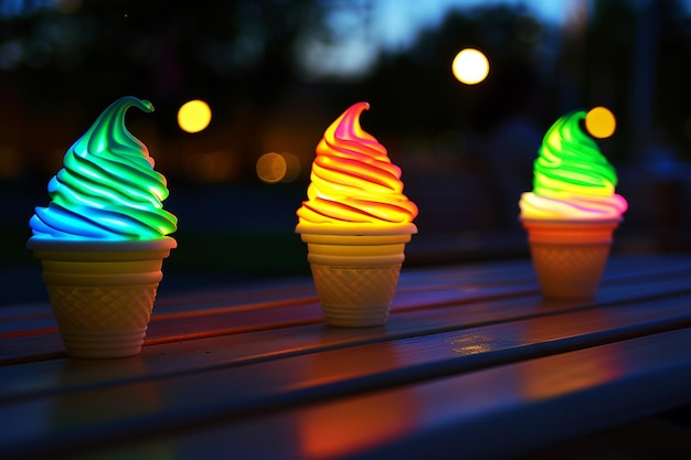 Neon Nectar Ice Cream Glow Delight