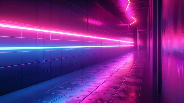 Neon Nights Synthwave suona un corridoio retro-futuristico