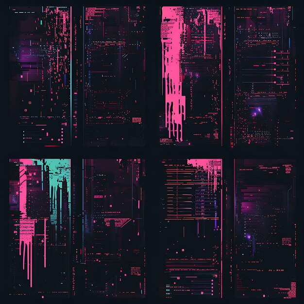 Neon Panel Designs e Cyberpunk Art Trendsetting Digital Assets ti aspettano per migliorare le tue immagini