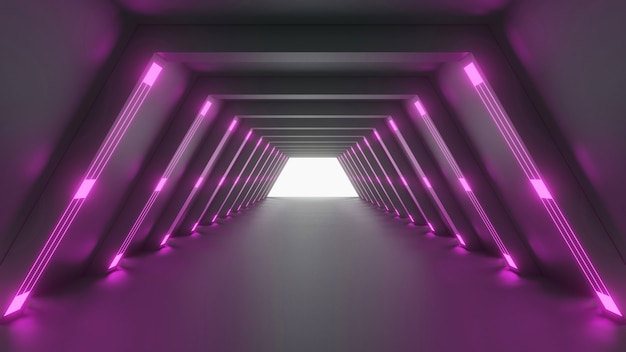 Neon Tunnel Light ping Il look premium può essere utilizzato nel design della copertina. Può essere utilizzato per promuovere l'idea