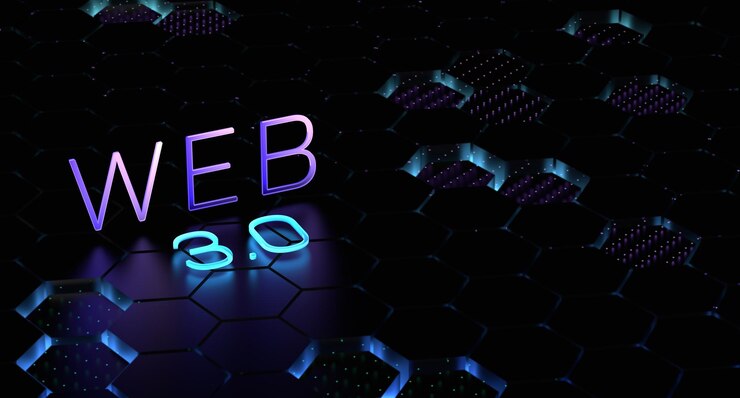 Neon WEB 30 Glowing web 3 abstractNeon incandescente background3D rendering illustrazione