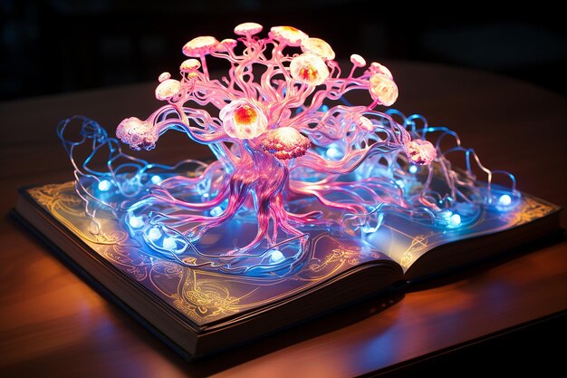 NeonLit cervello e libro