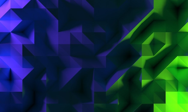 Nero con colori low poly texture di sfondo rendering 3dSfondo geometrico con elementi lowpoly