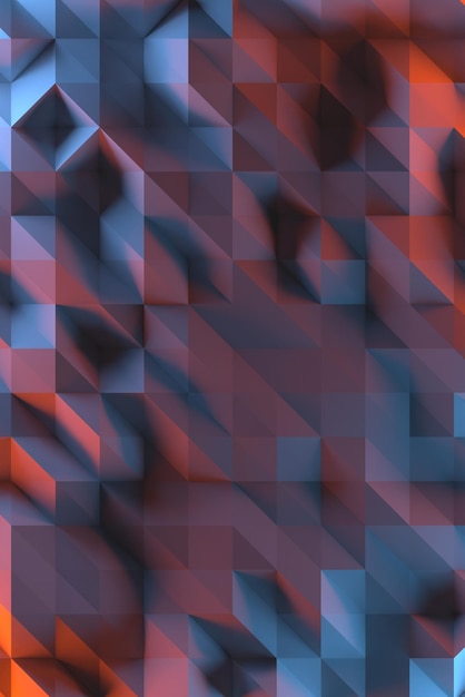 Nero con colori low poly texture di sfondo rendering 3dSfondo geometrico con elementi lowpoly