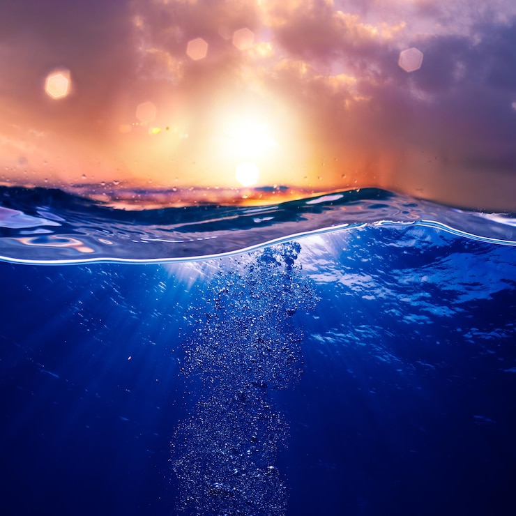 Foto nessun uomo paesaggio nuvoloso oceano cielo onde sole acqua all'aperto tramonto