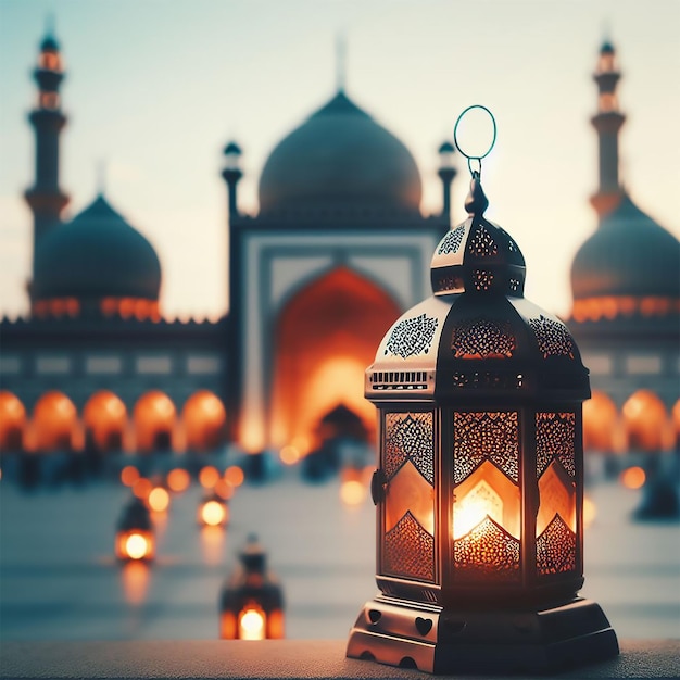 nessuna gente orizzontale fotografia immagine a colori illuminata all'interno lanterna islamica maestoso mon