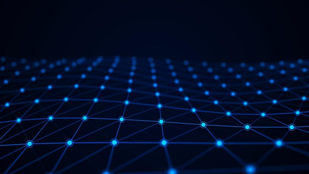 Network connection structure Abstract technology background Big data digital background 3d rendering