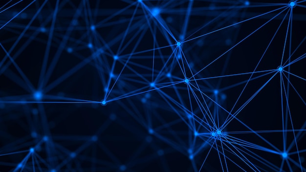 Network connection structure Abstract technology background Science background Big data digital background 3d rendering