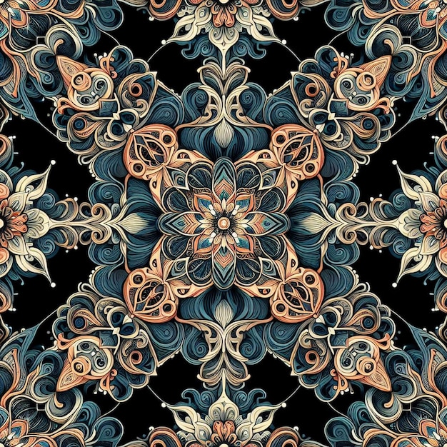 Neural Pattern design paisley art pattern design floral seamless pattern design mandala texture