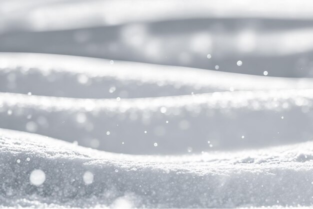 Neve al vento con uno sfondo bianco