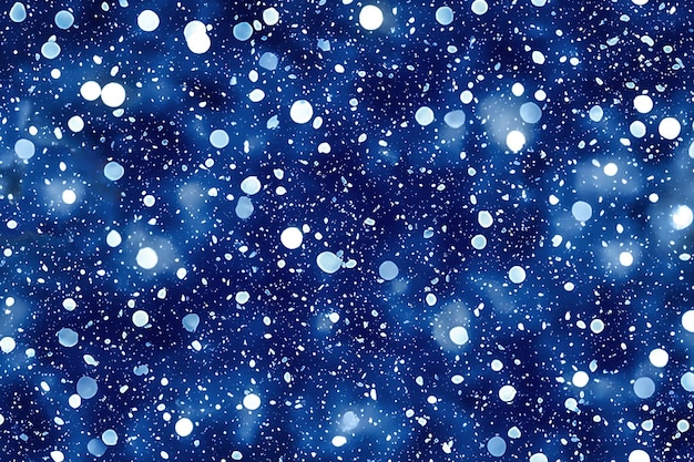 Neve che cade sullo sfondo del cielo stellato della notte