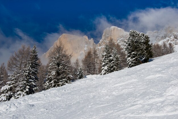 Neve, cime e nuvole