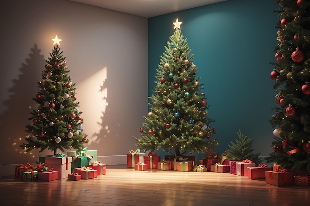 Neve del contenitore di regalo dell'albero del fondo di Natale