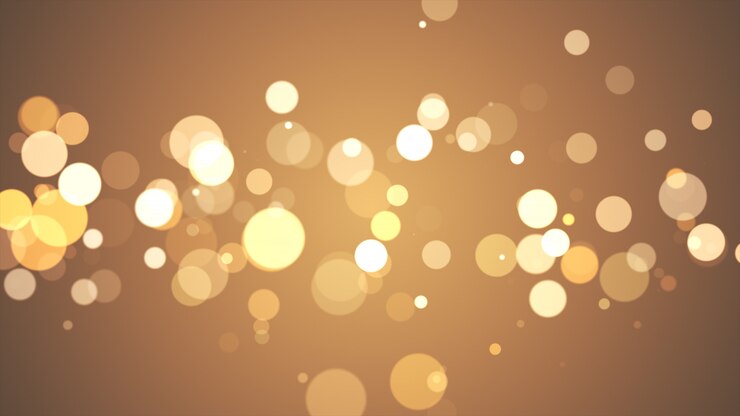 New year 2020. Bokeh background. Lights abstract. Merry Christmas backdrop. Gold glitter light. Defocused particles. Golden color
