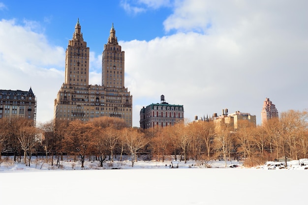 New York City Manhattan Central Park in inverno