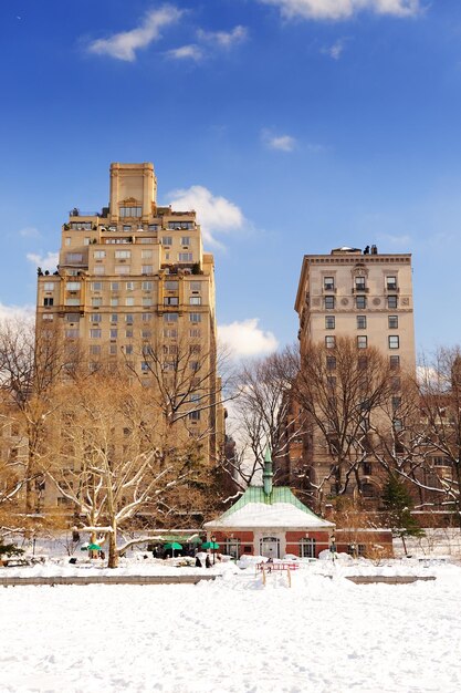 New York City Manhattan Central Park in inverno