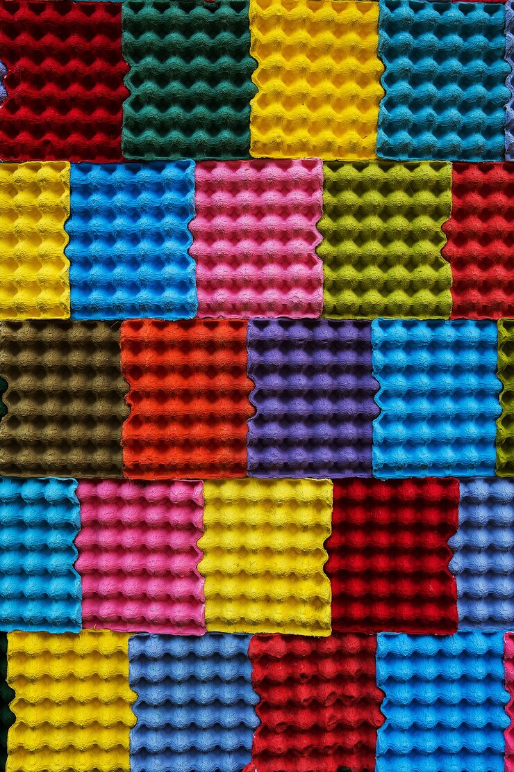 Nido di uovo con uno sfondo colorato.