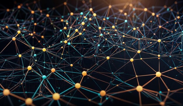 Node Networking Connection Motion Communication Abstract Background Pattern Generato da AI