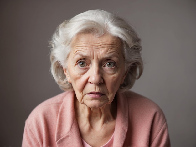 Nonna furiosa e infuriata che esprime emozioni intense