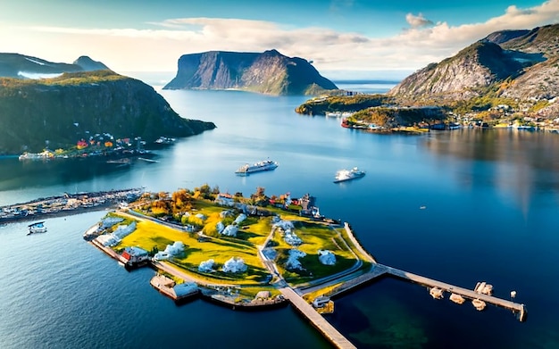 Norvegia un'isola vicino a Oslo AI_Generated