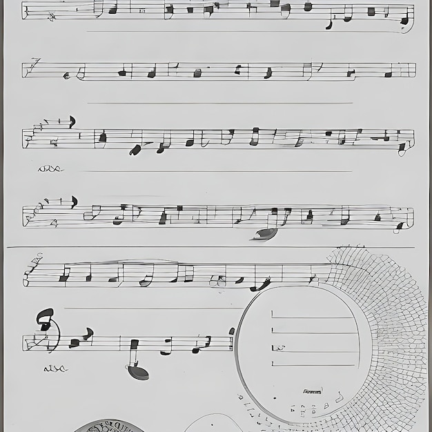 Note musicali disegnate a mano