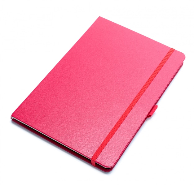 Notebook su sfondo bianco